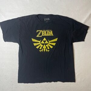 Legend of‎ Zelda Nintendo T-Shirt Mens XL Black Graphic Logo Tee